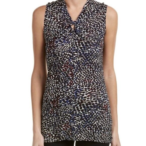 CAbi Sleeveless Top with Twist Keyhole Accent. - Picture 1 of 5